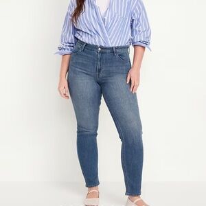 NWT Old Navy High Rise Wow Straight Jeans Medium Wash Size 18 tall